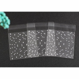 White Dots Transparent Frosted OPP Plastic Gift Bag